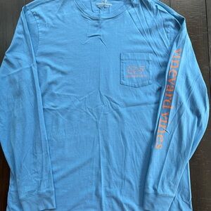Vineyard Vines Men's Blue Long Sleeve Shirt